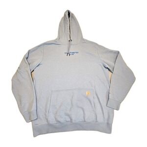 Carhartt‎ Force Relaxed Fit Hooded Sweatshirt Casual Workwear Blue Men's XL Tall